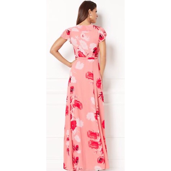 ❤️Floral Wrap Dress Perfect for Valentines Day or Easter Eva Mendez 🌸💐🌺🌷🌹🌻🥀 - Picture 6 of 6